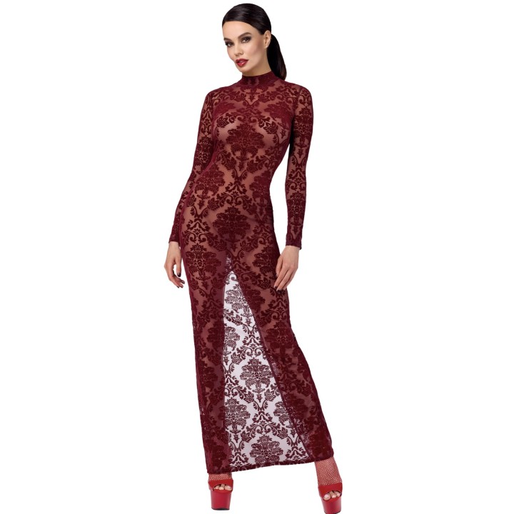 F383 Langes Flockkleid Kink Royal von Noir Handmade | Fesselliebe.de