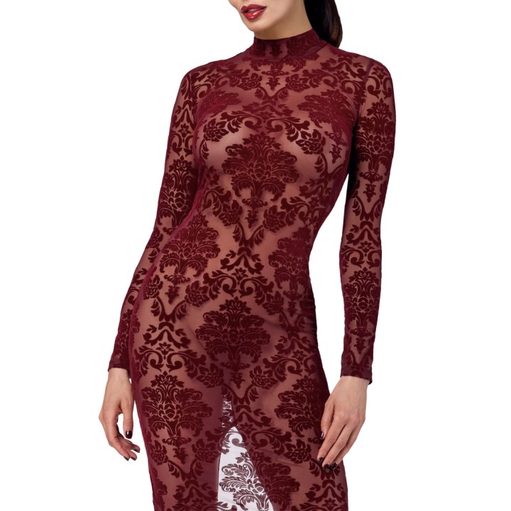 F383 Langes Flockkleid Kink Royal von Noir Handmade | Fesselliebe.de