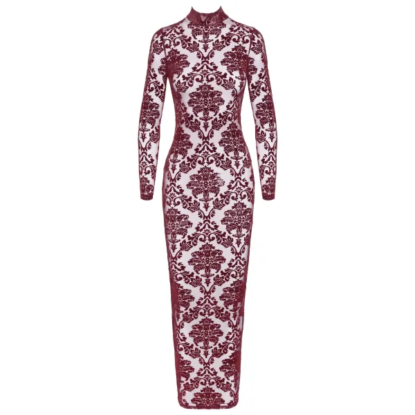 F383 Langes Flockkleid Kink Royal von Noir Handmade | Fesselliebe.de