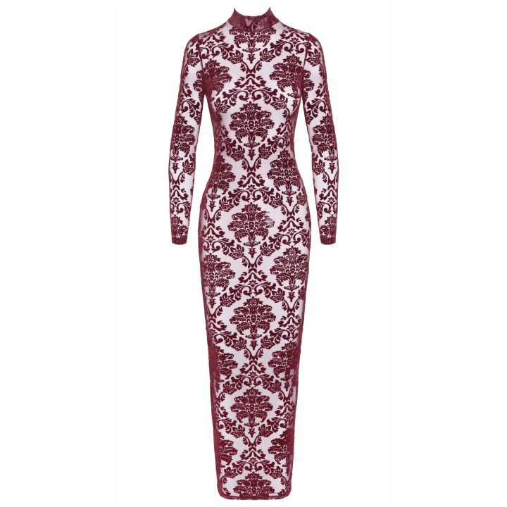 F383 Langes Flockkleid Kink Royal von Noir Handmade | Fesselliebe.de