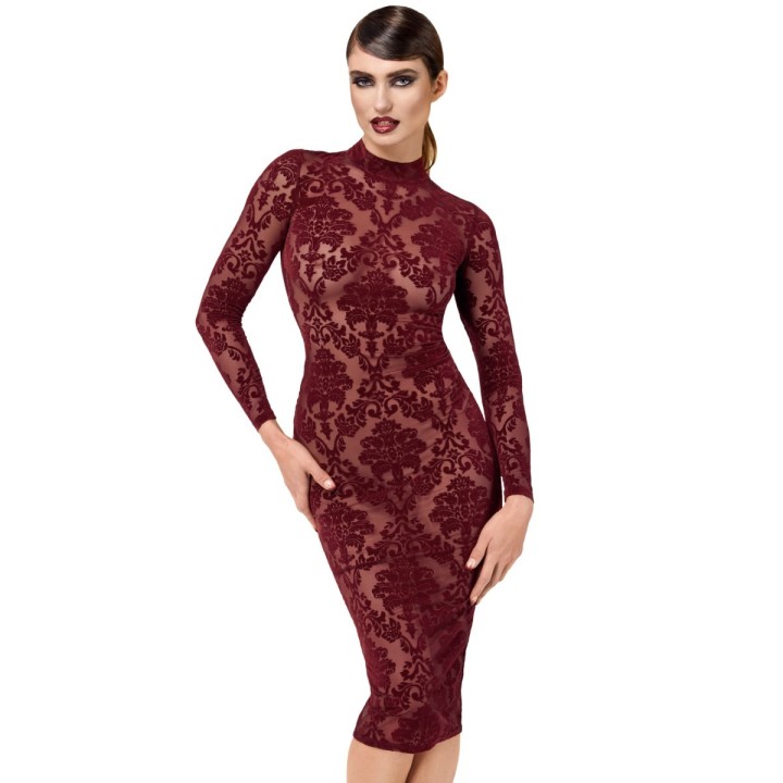 F384 halblanges Flockkleid Kink Royal von Noir Handmade | Fesselliebe.de