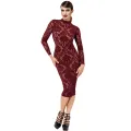 F384 halblanges Flockkleid Kink Royal von Noir Handmade