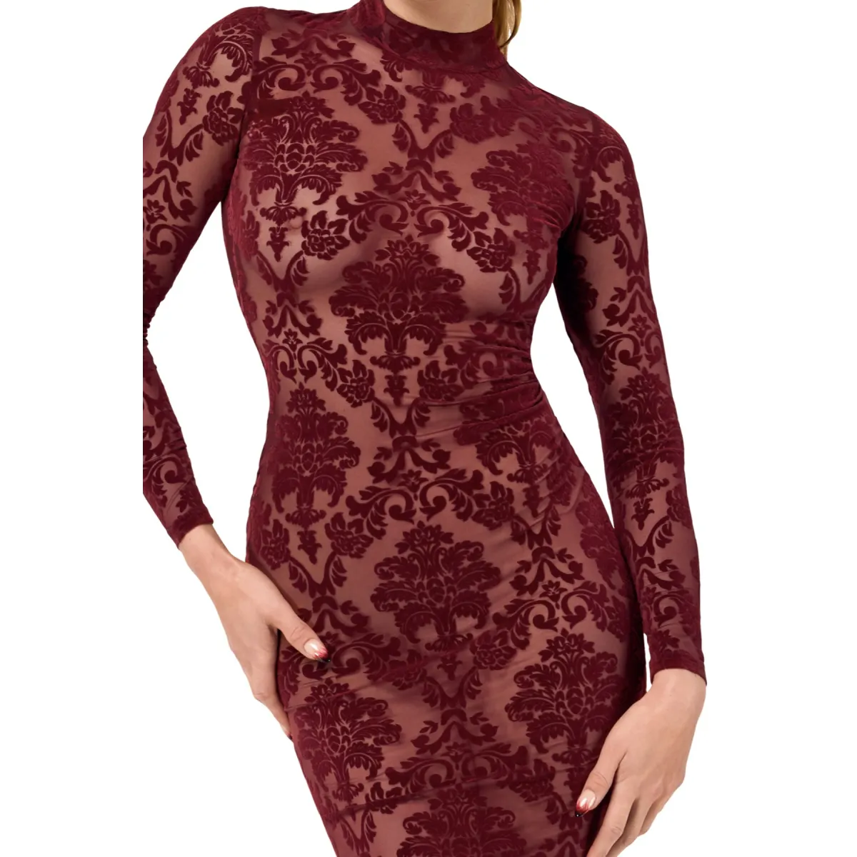 F384 halblanges Flockkleid Kink Royal von Noir Handmade | Fesselliebe.de
