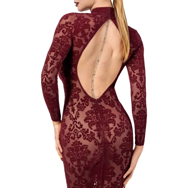 F384 halblanges Flockkleid Kink Royal von Noir Handmade | Fesselliebe.de
