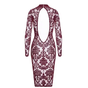 F384 halblanges Flockkleid Kink Royal von Noir Handmade