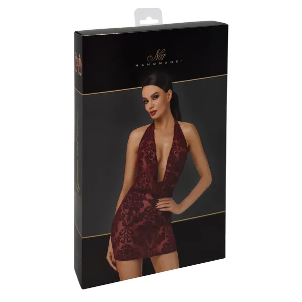 F385 Minikleid Kink Royal mit Wasserfallausschnitt von Noir Handmade | Fesselliebe.de