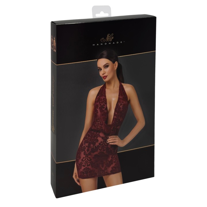 F385 Minikleid Kink Royal mit Wasserfallausschnitt von Noir Handmade | Fesselliebe.de