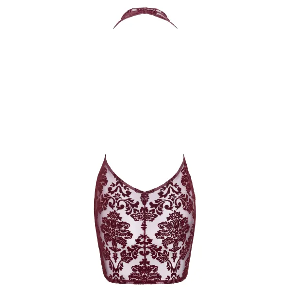 F385 Minikleid Kink Royal mit Wasserfallausschnitt von Noir Handmade | Fesselliebe.de