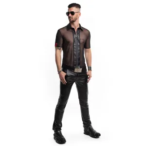 Lange klassische Herren Hose RMVitale001 schwarz vob Regnes Fetish PLanet