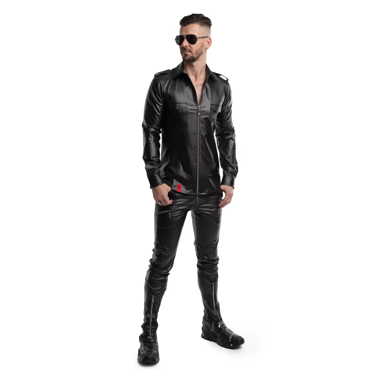 Langarm Herren Shirt RMNatale001 schwarz von Regnes Fetish PLanet | Fesselliebe.de