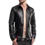 Langarm Herren Shirt RMPasquale001 schwarz von Regnes Fetish PLanet | Fesselliebe.de