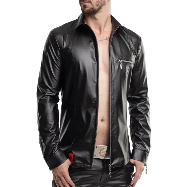 Langarm Herren Shirt RMPasquale001 schwarz von Regnes Fetish PLanet | Fesselliebe.de