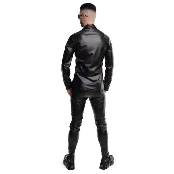 Langarm Herren Shirt RMPasquale001 schwarz von Regnes Fetish PLanet | Fesselliebe.de