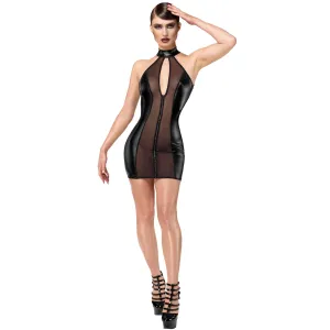 F370 Luxuria Crystal Sheer Minikleid von Noir Handmade