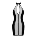 F370 Luxuria Crystal Sheer Minikleid von Noir Handmade
