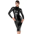 F371 Luxuria Crystal Sheer Midikleid von Noir Handmade
