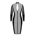 F371 Luxuria Crystal Sheer Midikleid von Noir Handmade