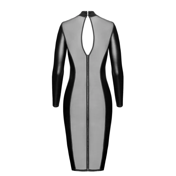 F371 Luxuria Crystal Sheer Midikleid von Noir Handmade | Fesselliebe.de