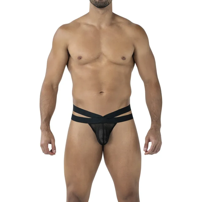 Schwarzer Cross String mit Netz RAV105 von Cut4Men | Fesselliebe.de