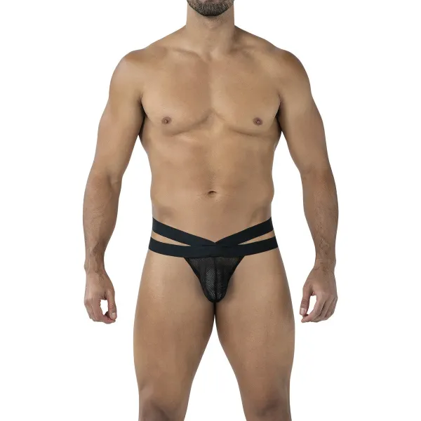 Schwarzer Cross String mit Netz RAV105 von Cut4Men | Fesselliebe.de