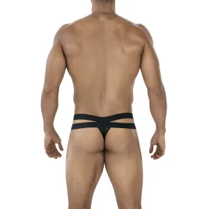 Schwarzer Cross String mit Netz RAV105 von Cut4Men