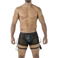 Schwarzer Prison Shorts C4MRAV107 von Cut4Men
