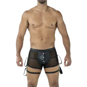 Schwarzer Prison Shorts C4MRAV107 von Cut4Men