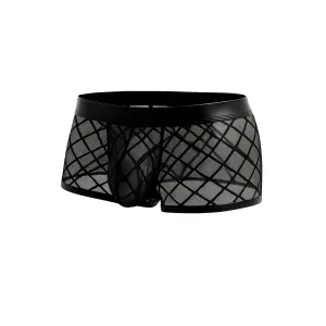 Schwarzer Trunk Shorts mit Netz RAV110 von Cut4Men