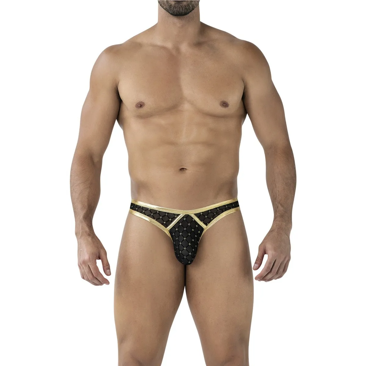 Schwarz/goldner String mit Netz RAV111 von Cut4Men | Fesselliebe.de