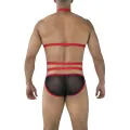 Schwarz/roter Body-Harness RAV114 von Cut4Men