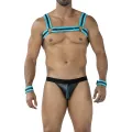 Schwarz/türkises Jockstrap-Set RAV115 von Cut4Men