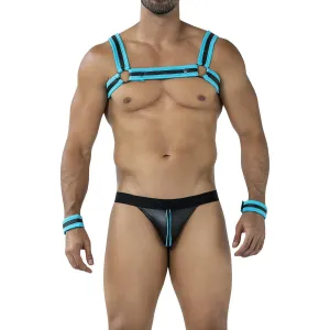 Schwarz/türkises Jockstrap-Set RAV115 von Cut4Men | Fesselliebe.de
