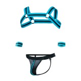 Schwarz/türkises Jockstrap-Set RAV115 von Cut4Men | Fesselliebe.de