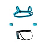Schwarz/türkises Jockstrap-Set RAV115 von Cut4Men | Fesselliebe.de