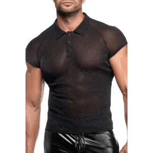 Feinnetz Polo-Shirt H082 von Noir Handmade Kink Royal Collection