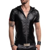 Herren Kapuzen T-Shirt RMEttore001 schwarz von Regnes Fetish Planet | Fesselliebe.de