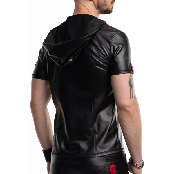 Herren Kapuzen T-Shirt RMEttore001 schwarz von Regnes Fetish Planet | Fesselliebe.de