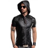Herren Kapuzen T-Shirt RMEttore001 schwarz von Regnes Fetish Planet | Fesselliebe.de