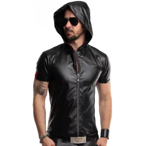 Herren Kapuzen T-Shirt RMEttore001 schwarz von Regnes Fetish Planet