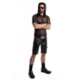 Herren Kaputzen T-Shirt RMIvo001 schwarz von Regnes Festish Planet | Fesselliebe.de
