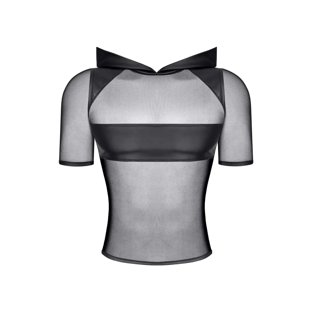 Herren Kaputzen T-Shirt RMIvo001 schwarz von Regnes Festish Planet | Fesselliebe.de