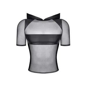 Herren Kaputzen T-Shirt RMIvo001 schwarz von Regnes Festish Planet