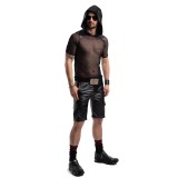 Herren Kaputzen T-Shirt RMTito001 schwarz von Regnes Festish Planet | Fesselliebe.de