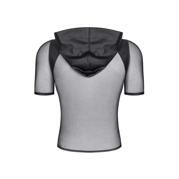 Herren Kaputzen T-Shirt RMTito001 schwarz von Regnes Festish Planet | Fesselliebe.de