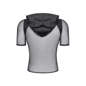 Herren Kaputzen T-Shirt RMTito001 schwarz von Regnes Festish Planet