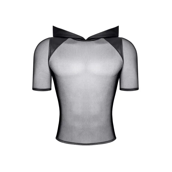 Herren Kaputzen T-Shirt RMTito001 schwarz von Regnes Festish Planet | Fesselliebe.de