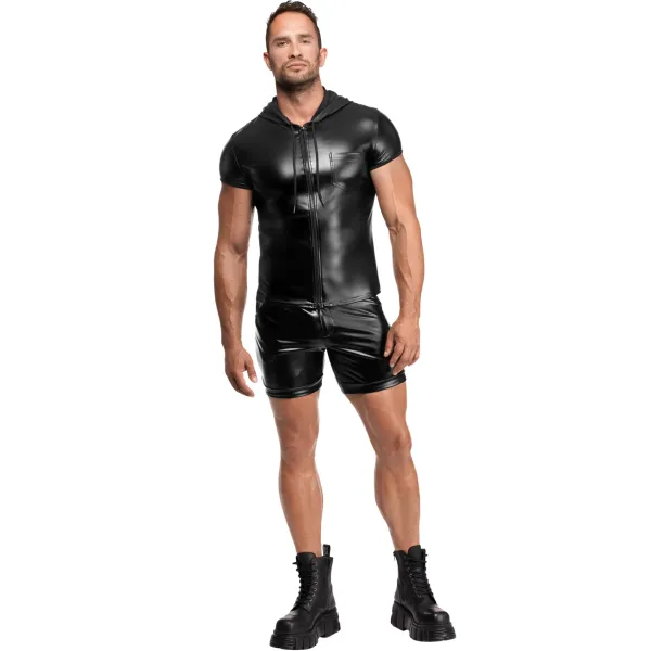 Herren Kapuzen Hemd H085 von Noir Handmade Kink Royal Collection | Fesselliebe.de