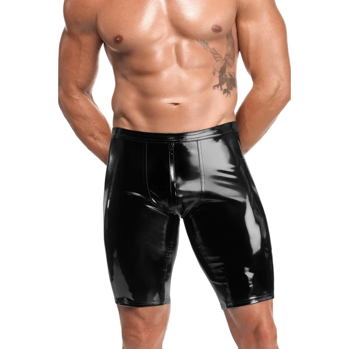 Schwarze Lack Shorts Voltage H094 von Noir Handmade Kink Royal Collection | Fesselliebe.de