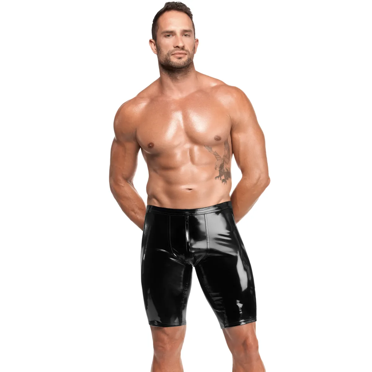 Schwarze Lack Shorts Voltage H094 von Noir Handmade Kink Royal Collection | Fesselliebe.de