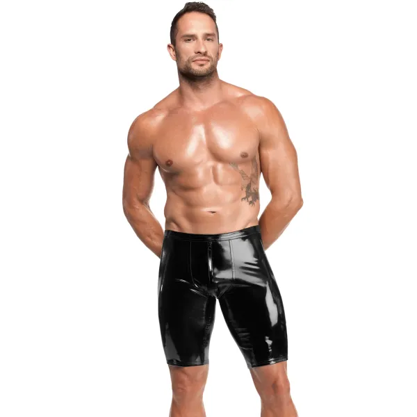 Schwarze Lack Shorts Voltage H094 von Noir Handmade Kink Royal Collection | Fesselliebe.de